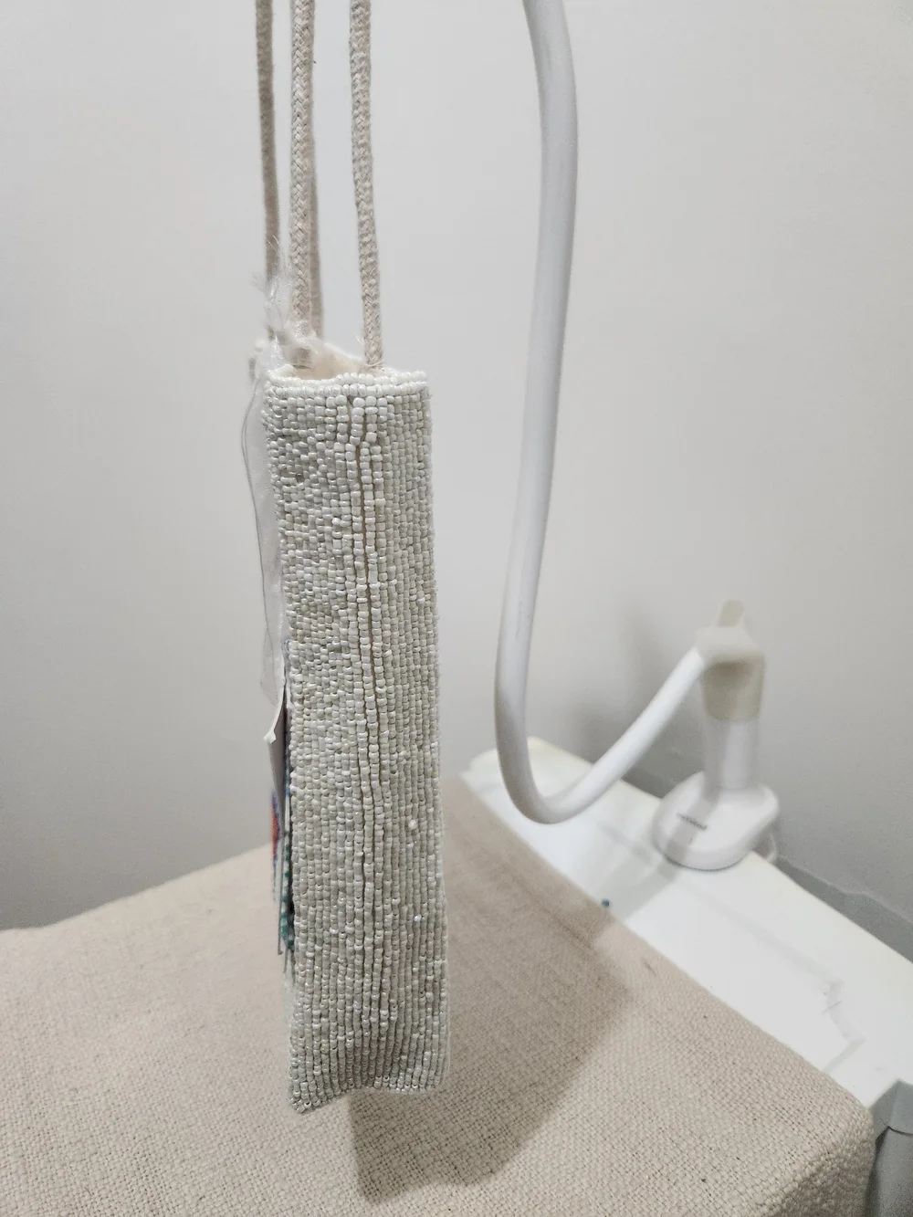 Embellished Cream Beaded Shoulder Bag! - Picture 3 of 8